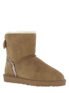 Gooce Skórzane botki zimowe "Mercy" w kolorze jasnobrązowym rozmiar: 39. Brązowe botki Gooce, na zimę, bez wzorów, ze skóry, bez obcasa, bez zapięcia. Za 221,88 zł.