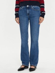 Tommy Jeans Jeansy Maddie DW0DW19271 Niebieski Straight Fit. Niebieskie jeansy Tommy Jeans, bez wzorów, z bawełny. Za 319,99 zł.