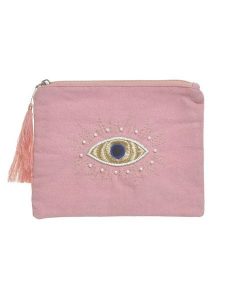 BLE Kopertówka w kolorze jasnoróżowym - 22 x 18 x 1 cm rozmiar: onesize. Różowe torebki wieczorowe BLE, z aplikacjami, z bawełny, bez dodatków. Za 89,95 zł.