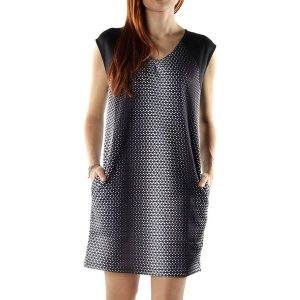 Sukienka w kolorze czarno-srebrnym. Czarne sukienki marki Sexy Woman. W wyprzedaży za 119,95 zł.