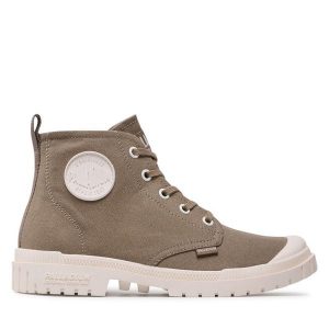 Trapery Palladium. Zielone buty zimowe Palladium, bez obcasa, bez zapięcia. Za 429,99 zł.