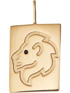 Design Letters Pozłacana zawieszka "Leo" - wys. 2 cm rozmiar: onesize. Żółte zawieszki Design Letters, pozłacane. Za 113,99 zł.