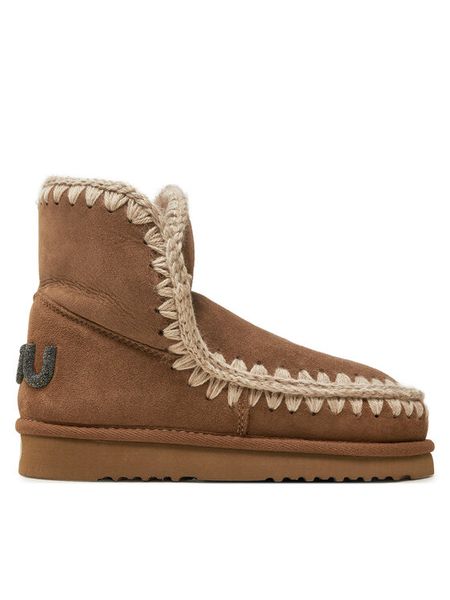 Mou Śniegowce Eskimo 18 Glitter Logo FW101050A Brązowy. Brązowe buty zimowe Mou, ze skóry, bez obcasa, bez zapięcia. Za 369,00 zł.