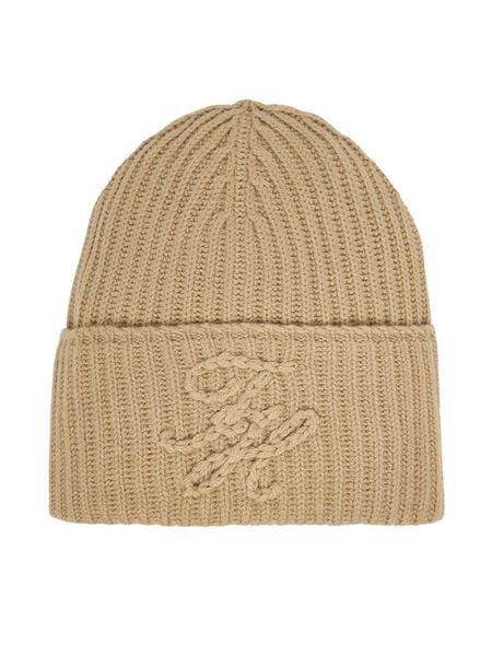 Tommy Hilfiger Czapka Th Elevated Script AW0AW17777 Beżowy. Brązowe czapki TOMMY HILFIGER, bez wzorów, z wełny. Za 144,99 zł.