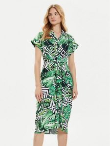 Joseph Ribkoff Sukienka letnia 242033 Zielony Regular Fit. Zielone sukienki Joseph Ribkoff, na lato, bez wzorów, z syntetyku, bez kołnierzyka, bez ramiączek. Za 639,99 zł.