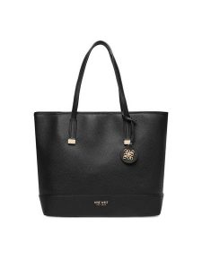 Nine West Torebka EO-Delancey Day-KY254 Czarny. Czarne shopper bag Nine West, bez wzorów, z materiału, bez dodatków. Za 299,99 zł.