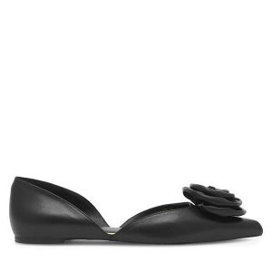 Baleriny Eva Minge. Czarne balerinki Eva Minge, bez wzorów, bez obcasa, bez zapięcia. Za 319,00 zł.