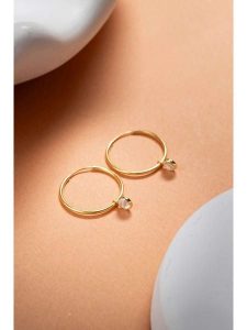 Lodie Silver Srebrne kolczyki-kreole z cyrkoniami rozmiar: onesize. Szare kolczyki Lodie Silver, z cyrkonią, srebrne. Za 61,02 zł.