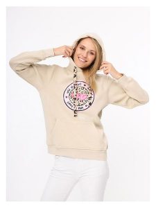 Zwillingsherz Bluza "Kelly" w kolorze jasnobrązowym rozmiar: S/M. Brązowe bluzy Zwillingsherz, m, bez wzorów, z bawełny, z kapturem. Za 210,81 zł.