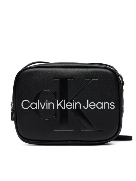 Calvin Klein Jeans Torebka Sculpted Camera Bag18 Mono K60K610275 Czarny. Czarne listonoszki Calvin Klein Jeans, bez wzorów, z jeansu, bez dodatków. Za 329,99 zł.