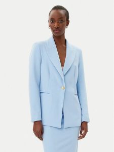 Maryley Marynarka 25EB187/M27/43MA Błękitny Regular Fit. Niebieskie marynarki i żakiety Maryley, m, bez wzorów, z syntetyku. Za 289,99 zł.