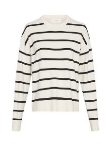 MOSS COPENHAGEN Sweter w kolorze kremowym rozmiar: L/XL. Brązowe swetry oversize Moss Copenhagen, l, bez wzorów, z wiskozy, bez ramiączek. Za 131,74 zł.