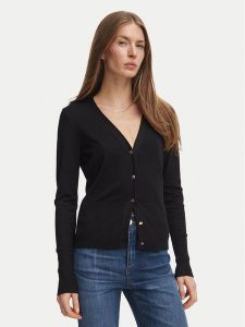 Fracomina Kardigan FR26WT8001K50601 Czarny Regular Fit. Czarne kardigany Fracomina, z syntetyku. Za 244,99 zł.
