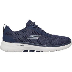 Adidasy Skechers Go Walk 6-bold Visio, Kobiety. Niebieskie buty sportowe Skechers, bez wzorów, bez zapięcia. Za 490,00 zł.