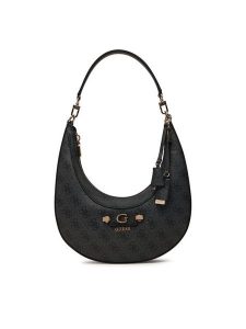 Guess Torebka Lindsey HWSG97 49010 Szary ciemny. Szare torebki klasyczne Guess, z aplikacjami, ze skóry, bez dodatków. Za 584,99 zł.