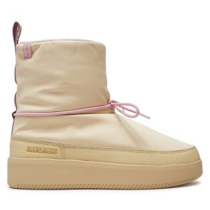 Śniegowce Napapijri. Brązowe buty zimowe Napapijri, bez obcasa, bez zapięcia. Za 359,99 zł.