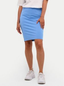 Kaffe Spódnica ołówkowa Penny 501040 Niebieski Slim Fit. Niebieskie spódnice Kaffe, xs, bez wzorów, z bawełny. Za 129,99 zł.