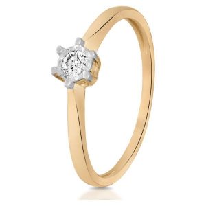 Pierścionek - , Brylant 0,10ct. Pierścionki marki W.KRUK. Za 1 790,00 zł.