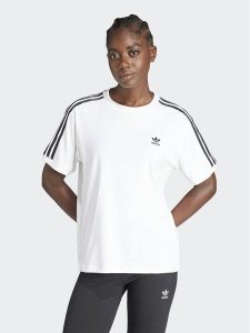 Adidas T-Shirt 3-Stripes IR8051 Biały Regular Fit. Białe t-shirty ADIDAS, m, bez wzorów, z bawełny, bez kołnierzyka, bez ramiączek. Za 109,99 zł.
