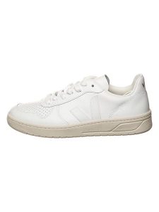 Veja Skórzane sneakersy "V 10" w kolorze białym rozmiar: 38. Białe trampki Veja, bez wzorów, bez zapięcia. Za 360,17 zł.