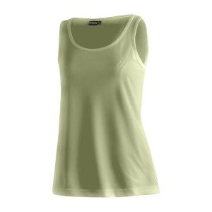 Damski tank top Maier Sports Petra. Czarne topy Maier Sports, bez wzorów, z materiału, sportowe, bez kołnierzyka, bez ramiączek. Za 184,50 zł.