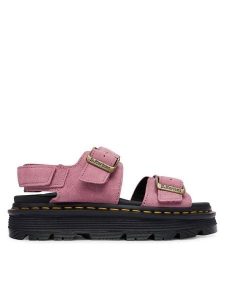Dr. Martens Sandały Zebzag DM42689650 Różowy. Czerwone sandały Dr. Martens, bez wzorów, ze skóry, bez obcasa, na płaskiej podeszwie, bez zapięcia. Za 543,99 zł.