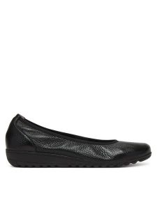 Caprice Baleriny 9-22161-44 Czarny. Czarne balerinki Caprice, bez wzorów, ze skóry, bez obcasa, bez zapięcia. Za 265,99 zł.