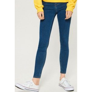 Jeansy skinny mid waist - Niebieski. Jeansy marki Sinsay. Za 39,99 zł.