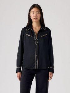 Levi's Koszula w kolorze czarnym rozmiar: M. Czarne koszule Levi's®, m, bez wzorów, z wiskozy, bez kołnierzyka, bez ramiączek. Za 174,84 zł.