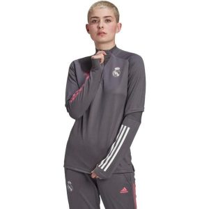 Bluza treningowa damska Adidas Real Madrid. Szare bluzy ADIDAS, bez wzorów, z poliesteru, bez kaptura. Za 215,05 zł.