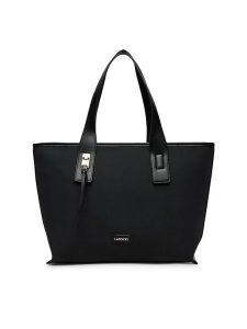 Lasocki Torebka LSK-O-001-07 Czarny. Czarne shopper bag Lasocki, bez wzorów, z materiału, bez dodatków. Za 199,99 zł.