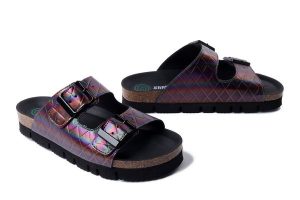 DR. BRINKMANN 700708-01 schwarz-multi, klapki damskie. Klapki Dr. Brinkmann, bez wzorów, bez obcasa. Za 309,90 zł.