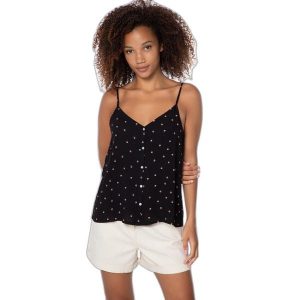 Damski tank top Protest Prtupata spaghetti. Czarne topy Protest, bez wzorów, sportowe, bez kołnierzyka, bez ramiączek. Za 199,99 zł.