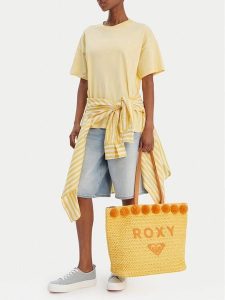 Roxy Torebka CWBEO-ROXY-L-003-09 Żółty. Żółte shopper bag Roxy, bez wzorów, bez dodatków. Za 119,99 zł.