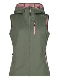 CMP Kamizelka softshellowa w kolorze khaki rozmiar: 40. Brązowe kamizelki CMP, m, bez wzorów, bez kołnierzyka, bez ramiączek, bez kaptura. Za 167,44 zł.