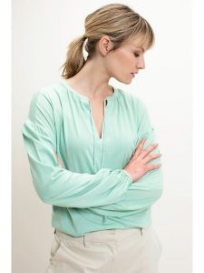 Josephine & Co Bluzka w kolorze miętowym rozmiar: XS. Zielone bluzki Josephine & Co, xs, bez wzorów, bez kołnierzyka, bez ramiączek. Za 66,47 zł.