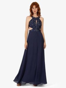 APART Sukienka w kolorze granatowym rozmiar: 40. Niebieskie sukienki Apart, na co dzień, bez wzorów, bez kołnierzyka, bez ramiączek, maxi, proste. Za 173,99 zł.