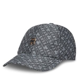 Czapka z daszkiem Tommy Hilfiger. Niebieskie czapki TOMMY HILFIGER, bez wzorów. Za 139,99 zł.