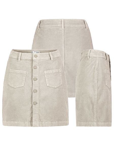 Eight2Nine Spódnica sztruksowa w kolorze kremowym rozmiar: M. Brązowe spódnice Eight2Nine, m, bez wzorów, ze sztruksu, mini. Za 87,40 zł.