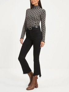 LA Angels Koszulka w kolorze czarno-kremowym rozmiar: XL. Brązowe bluzki LA Angels, xl, bez wzorów, bez kołnierzyka, bez ramiączek. Za 104,99 zł.