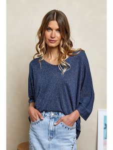 Joséfine Sweter "Jigee" w kolorze granatowym rozmiar: L. Niebieskie swetry oversize Joséfine, l, bez wzorów, bez ramiączek. Za 122,96 zł.