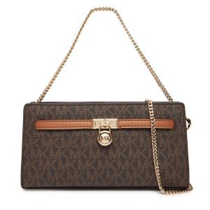 Torebka MICHAEL Michael Kors. Brązowe torebki wieczorowe MICHAEL Michael Kors, bez wzorów, bez dodatków. Za 699,99 zł.