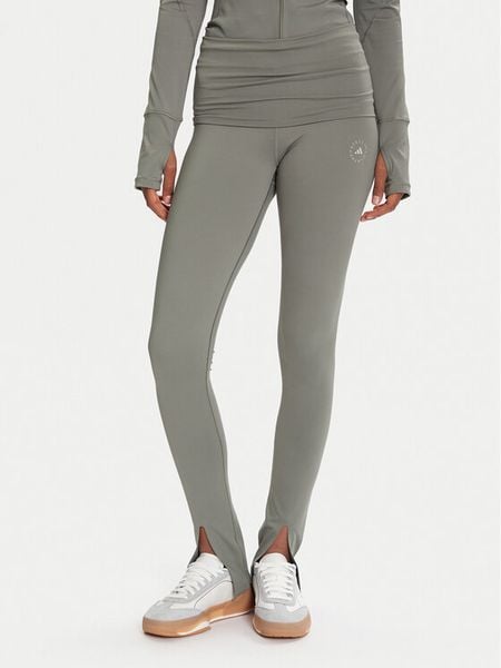 Adidas by Stella McCartney Legginsy True Strength JW4538 Zielony Slim Fit. Zielone legginsy adidas by Stella McCartney, bez wzorów, z syntetyku. Za 339,99 zł.