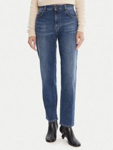 Weekend Max Mara Jeansy Loris 2525186071 Granatowy Straight Fit. Niebieskie jeansy Weekend Max Mara, bez wzorów, z bawełny. Za 659,99 zł.