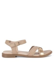 Lasocki Sandały EST-AFIONA-13 Beżowy. Brązowe sandały Lasocki, bez wzorów, z materiału, bez obcasa, na płaskiej podeszwie, bez zapięcia. Za 129,99 zł.