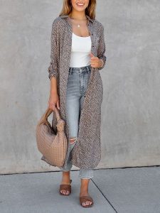 Milan Kiss Kimono w kolorze szaro-brązowym rozmiar: L. Szare kardigany Milan Kiss. Za 193,24 zł.