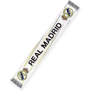 Szalik kibicowski Real Madryt. Białe szaliki REAL MADRID, bez wzorów, z materiału. Za 100,59 zł.