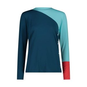 Koszulka rowerowa damska CMP. Niebieskie koszulki sportowe CMP, bez wzorów, bez ramiączek. W wyprzedaży za 139,99 zł.