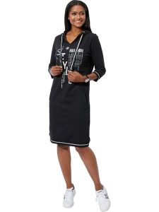 WITT WEIDEN Sukienka dresowa w kolorze czarnym rozmiar: 38. Czarne sukienki WITT WEIDEN, na co dzień, bez wzorów, z bawełny, bez kołnierzyka, bez ramiączek, midi, proste. Za 94,95 zł.