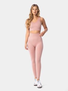 Carpatree Legginsy sportowe "Simply" w kolorze jasnoróżowym rozmiar: L. Różowe legginsy Carpatree, l, bez wzorów, z materiału, z podwyższonym stanem, outdoorowe. Za 149,31 zł.